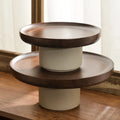 Eco-Friendly Acacia Server Cake Stand with Dome Round Wood Glass Bread Snack Stand Custom Packing Gorgeous Wood Glass Cake Tools