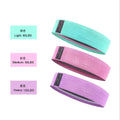 China Supplier Low MOQ Eco Friendly Womens GYM Mini Loop Multi-Resistance Fabric Elastic Cotton 3 Piece Leg Booty Long Bands