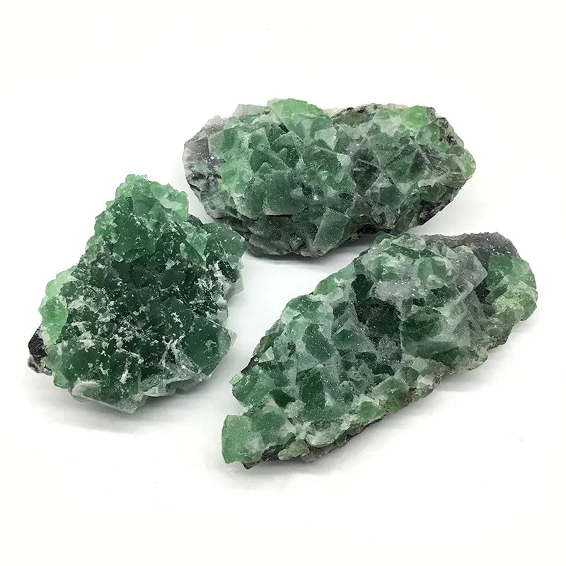 Natural Crystal Rough Fluorite Quartz Cluster Mineral Specimen Healing Crystal Green Fluorite Cluster for Sale