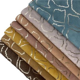 Embossed Glitter Silver Line PU Faux Leather Stretch for Outdoor Home Textile Bags Wallets