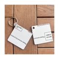 MDFSUB Eco-Friendly Square Shape 3mm Sublimation Blank Wooden MDF Keychain with Protective Film-Wholesale Price