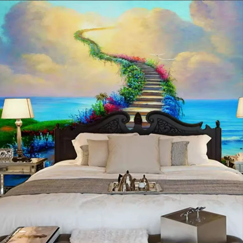 Custom Vintage Wallpaper Natural Scenery 3d Large Mural Living Room Bedroom Tv Backdrop Wallpaper
