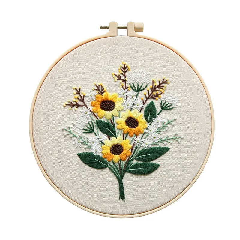 Discover the Art of French-Style Embroidery DIY Butterfly & Floral Kit