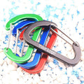 6cm Small Mini D Shape Carabiner Flat Aluminum Carabiner Clip Keychain With Custom logo