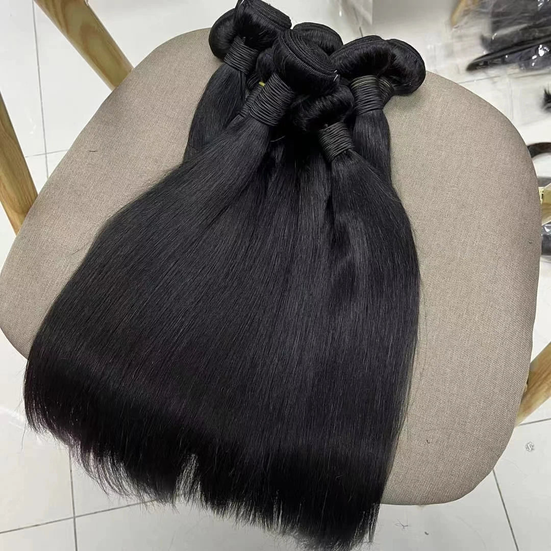Factory Price 100% Virgin Vietnamese Raw Hair Extensions Remy Hair in Straight Style Single Drawn Ends Stretched Length 20 Inch