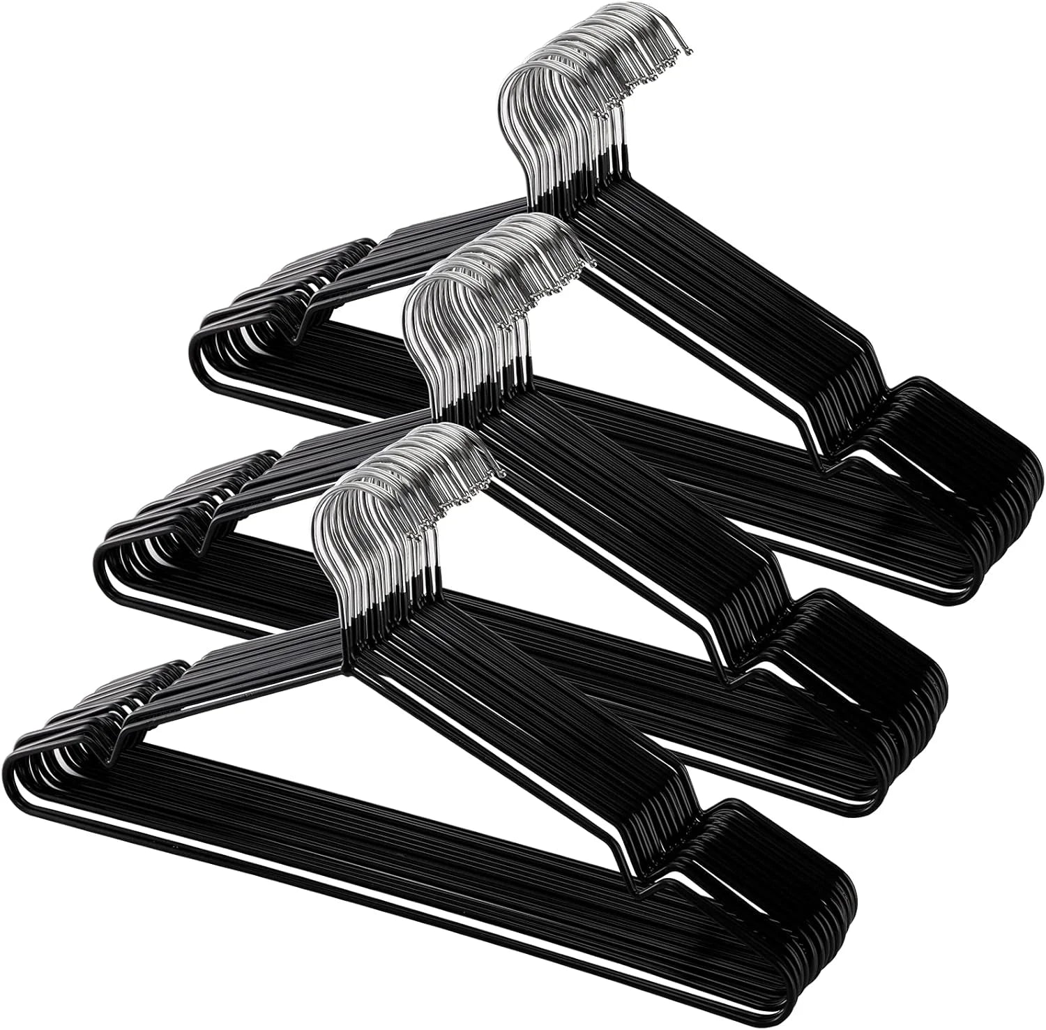 16-Inch Stainless Steel Wire Metal Hangers Non-Slip Hangers Closet Clothes Hangers