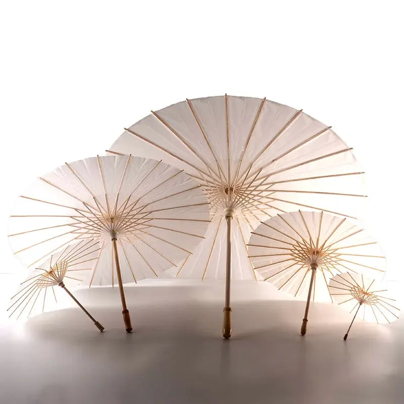 Chinese Traditional Handmade Parasol Folded Oil Paper Umbrellas with Photo Print Paper Parasol Wedding for Custom logo
