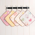 New Cartoon Design 100% Cotton Gauze Saliva Towel Soft Absorbent Baby Handkerchief Woven Technique for Bathroom Use