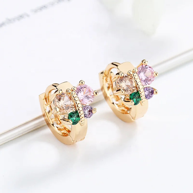 18k Gold Filled Huggie Hoop Earrings Women Fashion Jewelry Hypoallergenic Chunky Gold Plated Hoop Earrings