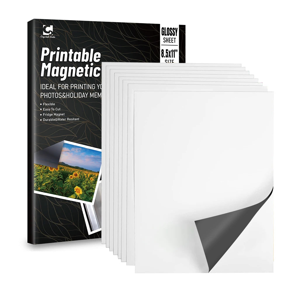 Fashionable Crystal Code Printed Paper Rolling Magnetic Sheet 230g for Fridge Magnet Easy-to-Use Printable Magnet Roll