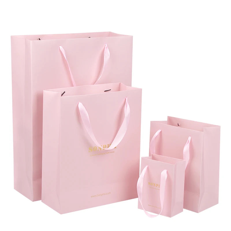 Factory Wholesale Rope Handle Luxury Gift Shopping Packaging Paper Bag Custom Logo Printed Kraft Paperbag With Handle