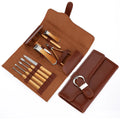 High Quality Nail Clippers 10-Piece Brown Stainless Steel Manicure & Pedicure Set Nail Cutter Tools
