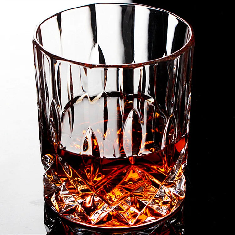 210ml High White Glass Transparent Diamond Shape Water Whiskey Cup