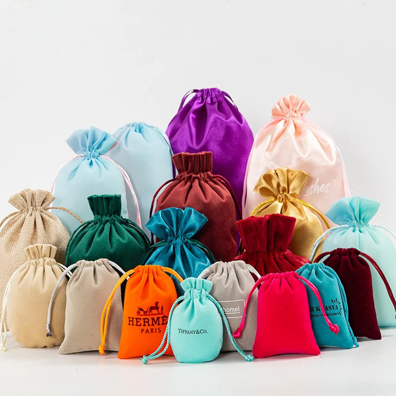 Wholesale Custom Jewellery Drawstring Bag Pouch Multifunction Suede Microfiber Jewelry Bag Packaging Jewelry Pouch With Logo