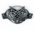 Fashion Retro Animal Viking Double Wolf Head Belt Buckle for Men Accessories