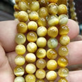 Wholesale Natural Tiger Eye Bead 4mm-12mm Gold Tiger Eye Stone Beads Strand for Jewelry Making