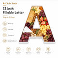 12 Inch Alphabet Filable Flower Sweet Cake Chocolate Covered Strawberry Meat Cardboard Letter Shaped Gift Box