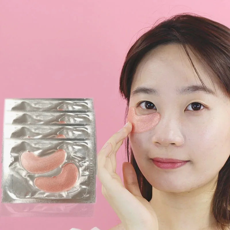 Custom Korean Herbal Vegan Hydrating Hydrogel Crystal Gel Care Soothing Patch Sheet Pure Collagen Under Eye Mask for Dry Skin