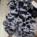 Super Double Drawn Curly Hair Bundles Raw Human Hair Bundles Raw Vietnamese Body Wave Hair Bundles
