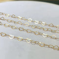 1/20 GF No Faded Heart Chain Premium 14K Gold Filled Chain Fashion Extended Tail Body Chain for Jewelry Making