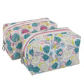 Flamingo Full Printing PU Make up Toiletry Organizer Bag Custom Fruits Trees Printed Vegan Leather Cosmetic Bag Summer Beach Bag