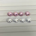 HQ GEMS Rose Cut Cubic Zirconia Color Pink White CZ Loose 8mm 10mm Cubic Zirconia in Loose Stones