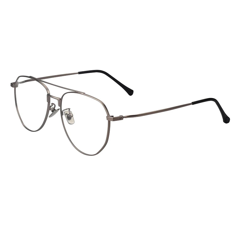 Latest Design Wholesale Custom Metal Double Bridge Blue Light Blocking Glasses