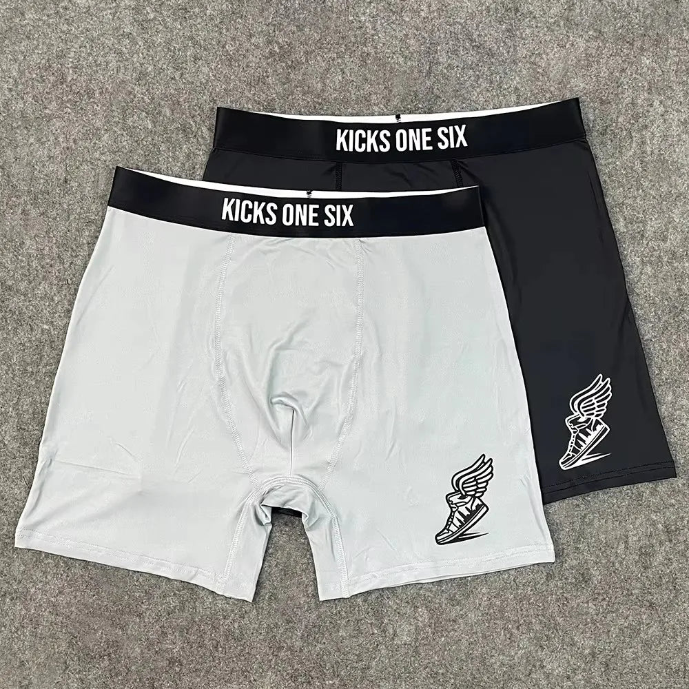 Hot Sale Custom Logo Boxers for Men Breathable Polyester White Mens Underwear Boxers Quick Dry Prints Boxer Briefs