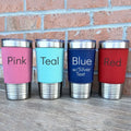 Factory Wholesale Laserable Leatherette 20oz Stainless Steel Cups Personalized Engraved Insulated Coffee Tumbler Cup With Lid