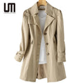 Cheap Wholesale Trending Product Autumn New Fashion Casual Windbreaker Korean Women Jackets Trench Coat
