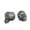 925 Sterling Silver  for Necklace Personalized Findings 8mm Skull Beads Charm