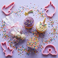 Plastic Unicorn Horn Rainbow Shooting Star Biscuit Fondant Dough Cutter Mold Tools and Cookie Cutter Set