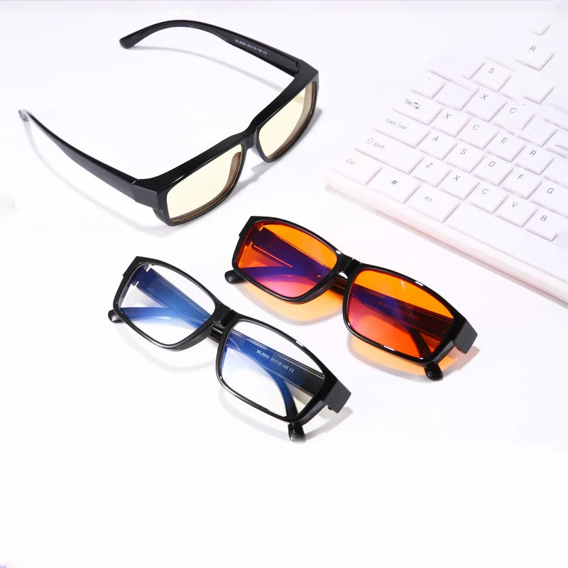 Unisex Anti-Blue Light Flat Glasses Brightening Lens New Classic Eye Protection Radiation Fatigue for Mobile Phones Computers