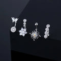 ZF Wholesale Hypoallergenic Belly Button Ring 316L Surgical Steel Belly Rings Butterfly  Belly Piercing Jewelry for Women Girls