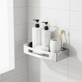 Modern Stainless Steel Wall-Mounted Square Storage Basket Metal Bathroom Shower Caddy Durable Custom Size for Apartment Hotel