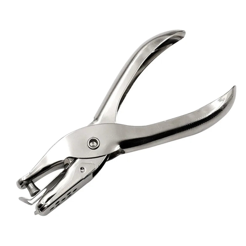 Single-Hole Ticket Checker Aperture Puncher 6mm 3mm Manual Silver Metal Punching Pliers Steel Assembly Paper Plastic Hole