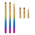 Beautification Stickers Nylon Hair Paint Gradient Rod Drawing Nail Kit with Brush Coloring Pen Set Tools