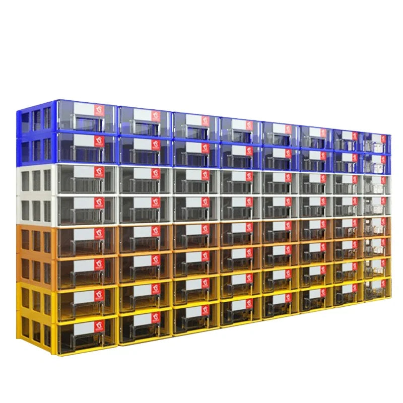 F01- 170*110*55MM 48PCS | Single Tier Desktop Storage Drawer Stackable and Combined for Jewelry Plastic Small Objects Bedding