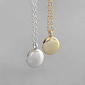 VIANRLA 925 Sterling Silver Fashion Necklace Trendy Disc Charm Necklace