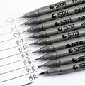 9PCS/SET Black Fineliner Liner Micron Needle Pen Drawing Sta Pigment Fine Liner Sketch Markers