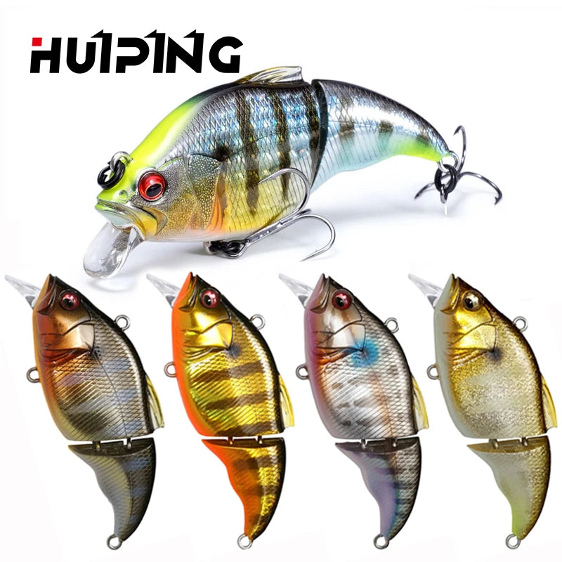 Stocked Multi Jointed Artificial Fishing Bait 71mm 9.7g Lifelike Trout Fishing Lure for Bass Perch Swimbait