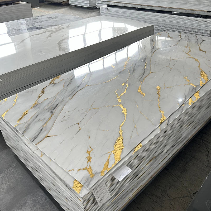 Eco Friendly Soundproof Natural Marble Slab PVC Marble Cutting Board for Hotel Living Apartment