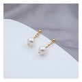 925 Silver Fashion Fine Jewelry Earrings7-8mm Dangle Earring Freshwater Pearl Earrings