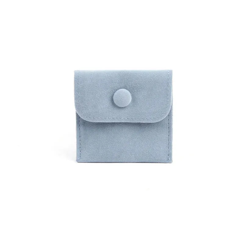 Wholesale Luxury Custom Blue Beige Pink Velvet Pouch Premium Jewelry Container for Fine Jewellery