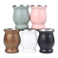 Mate Cup and Bombilla Set Double Wall 18/8 Stainless Steel 8oz Reusable Yerba Mate Tea Cup Eco-friendly