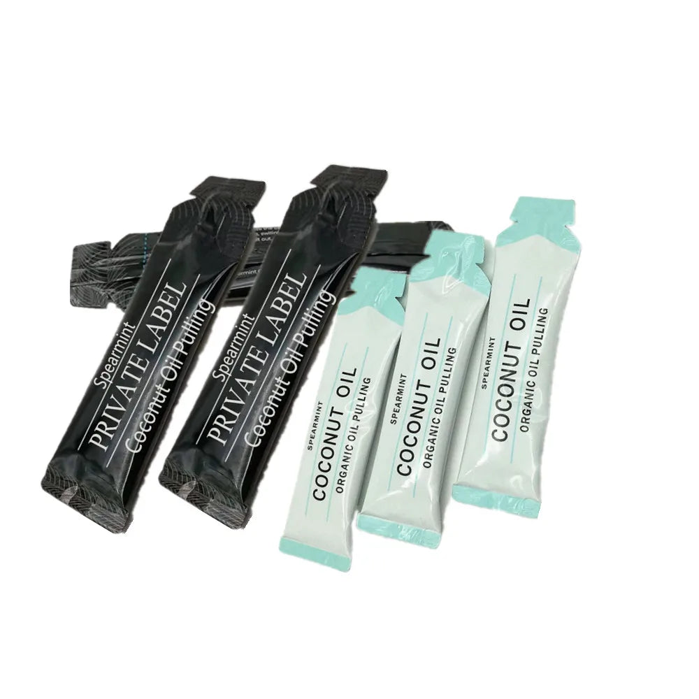 New Inventions 100% Natural Mint Flavor Coconut Oil Pulling Teeth Whitening Mouthwash Kit