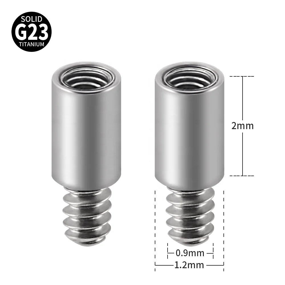 Wholesale G23 Titanium Extension Bar Labret Tongue Dermal Barbell Belly Ring Earring Extend Rods Body Piercing Wedding