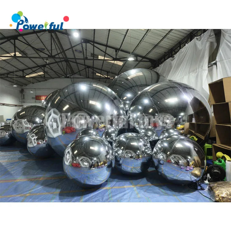 Big Shiny Ball Silver Mirror Chrome Inflatable Mirror Balloon