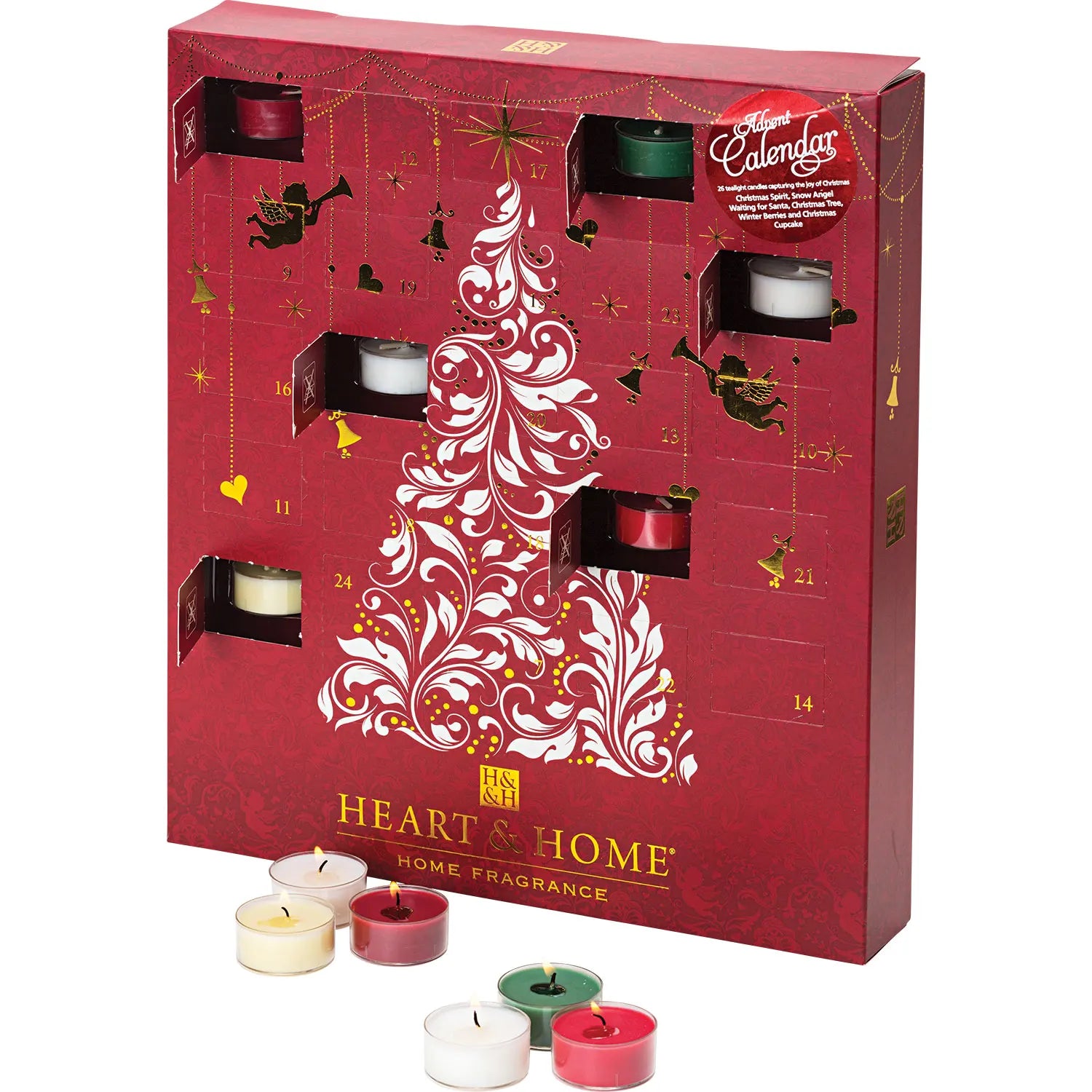 Durable Empty Wax Melt Packaging Candle Advent Calendar Box Promotional Various Use Made Cardboard Matt Lamination Embossing