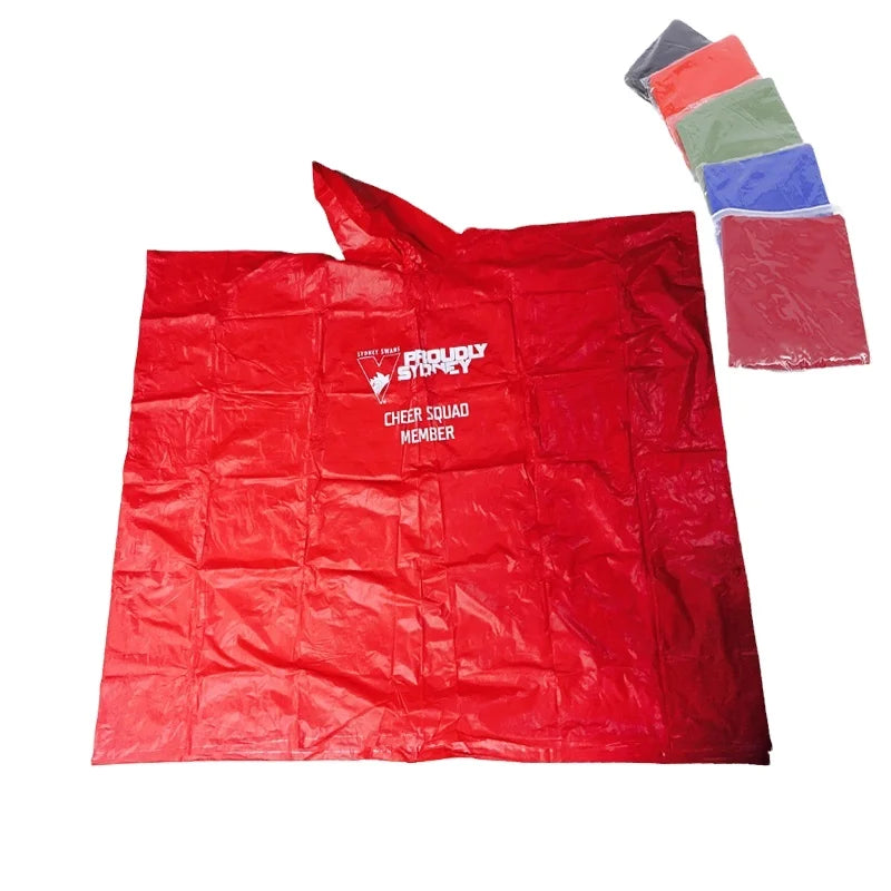 GRS-Recycled Disposable Emergency PE Rain Poncho/rain Coat/raincoat/rainwear